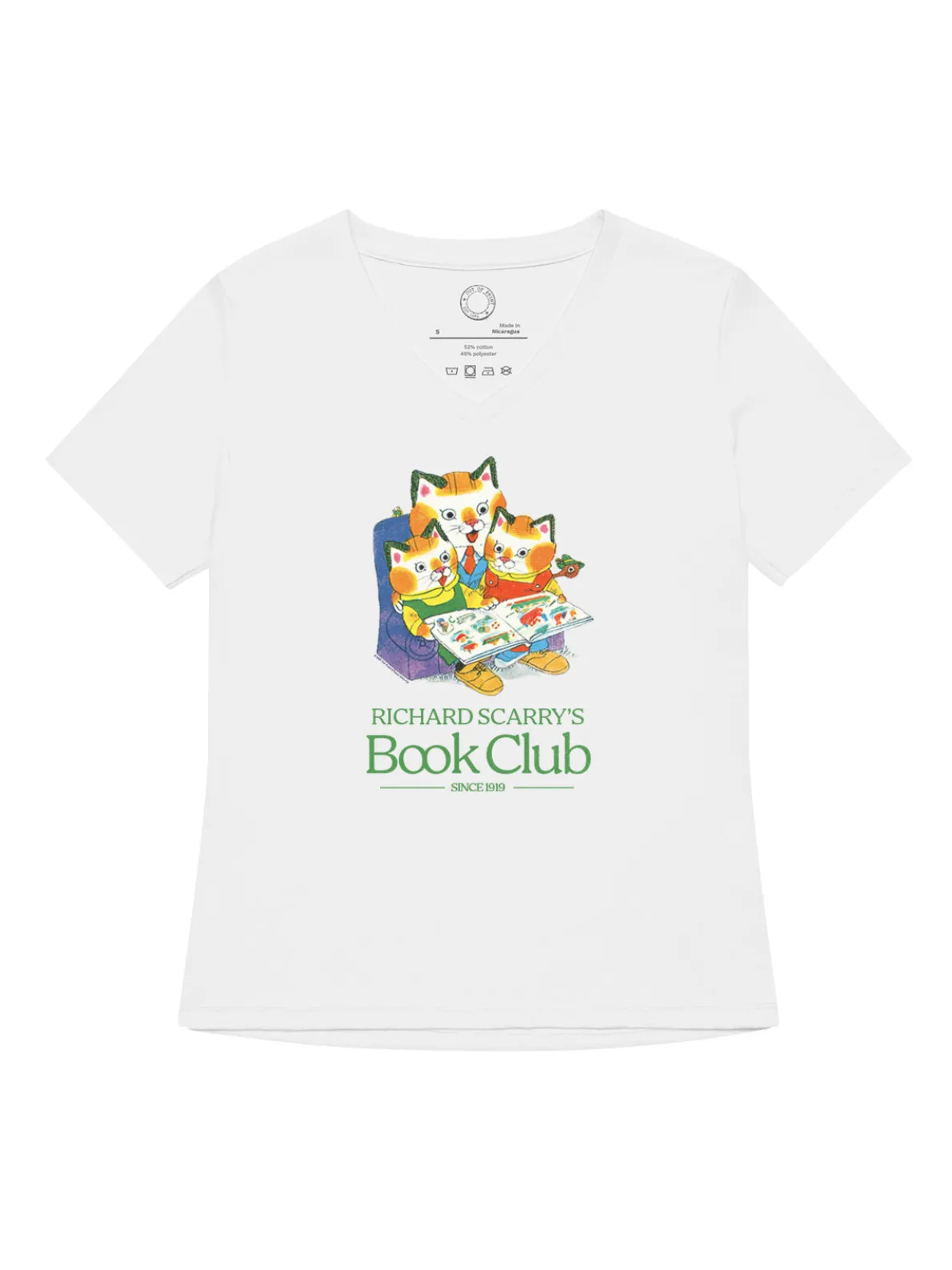 Richard Scarry: Book Club Women's V-Neck T-Shirt (Print Shop)