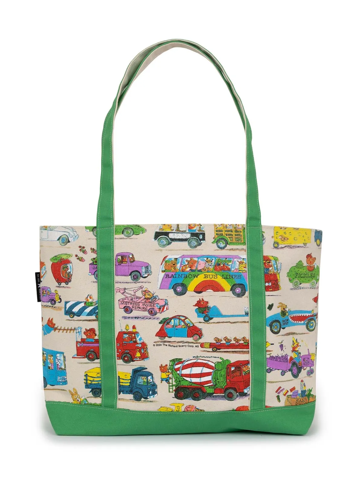 Richard Scarry: Cars and Trucks and Things That Go large zippered tote