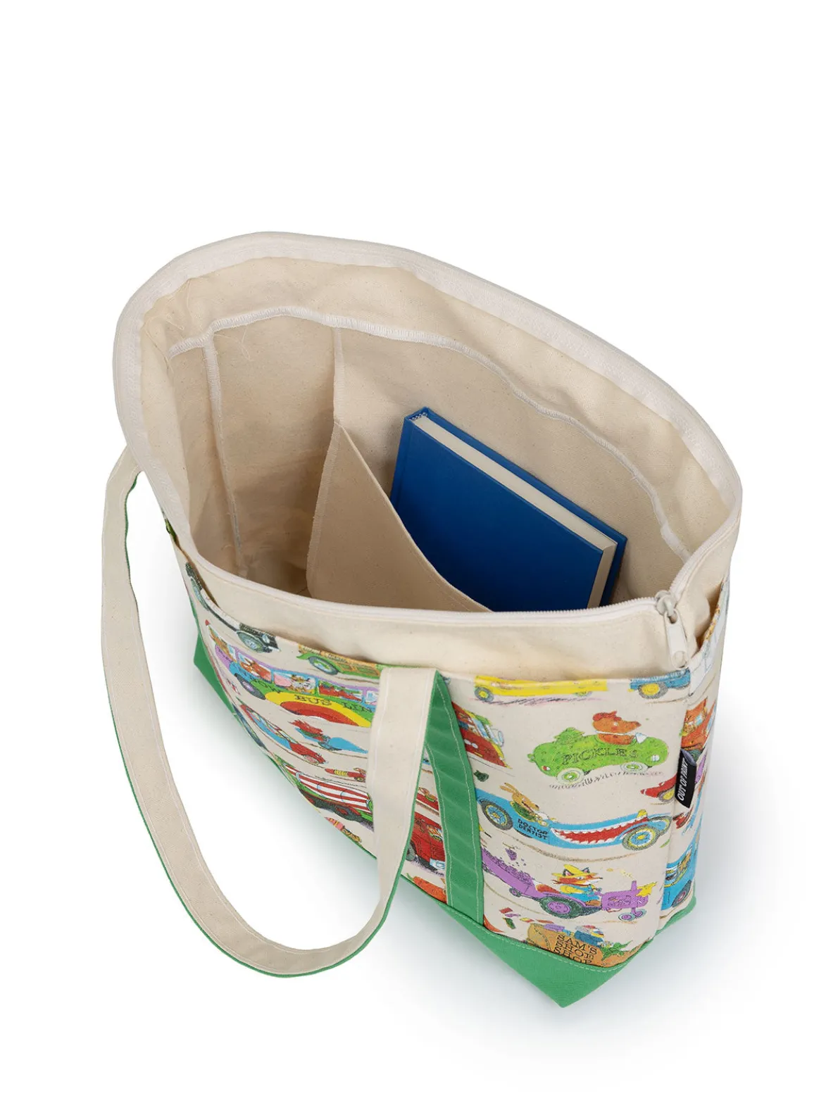 Richard Scarry: Cars and Trucks and Things That Go large zippered tote