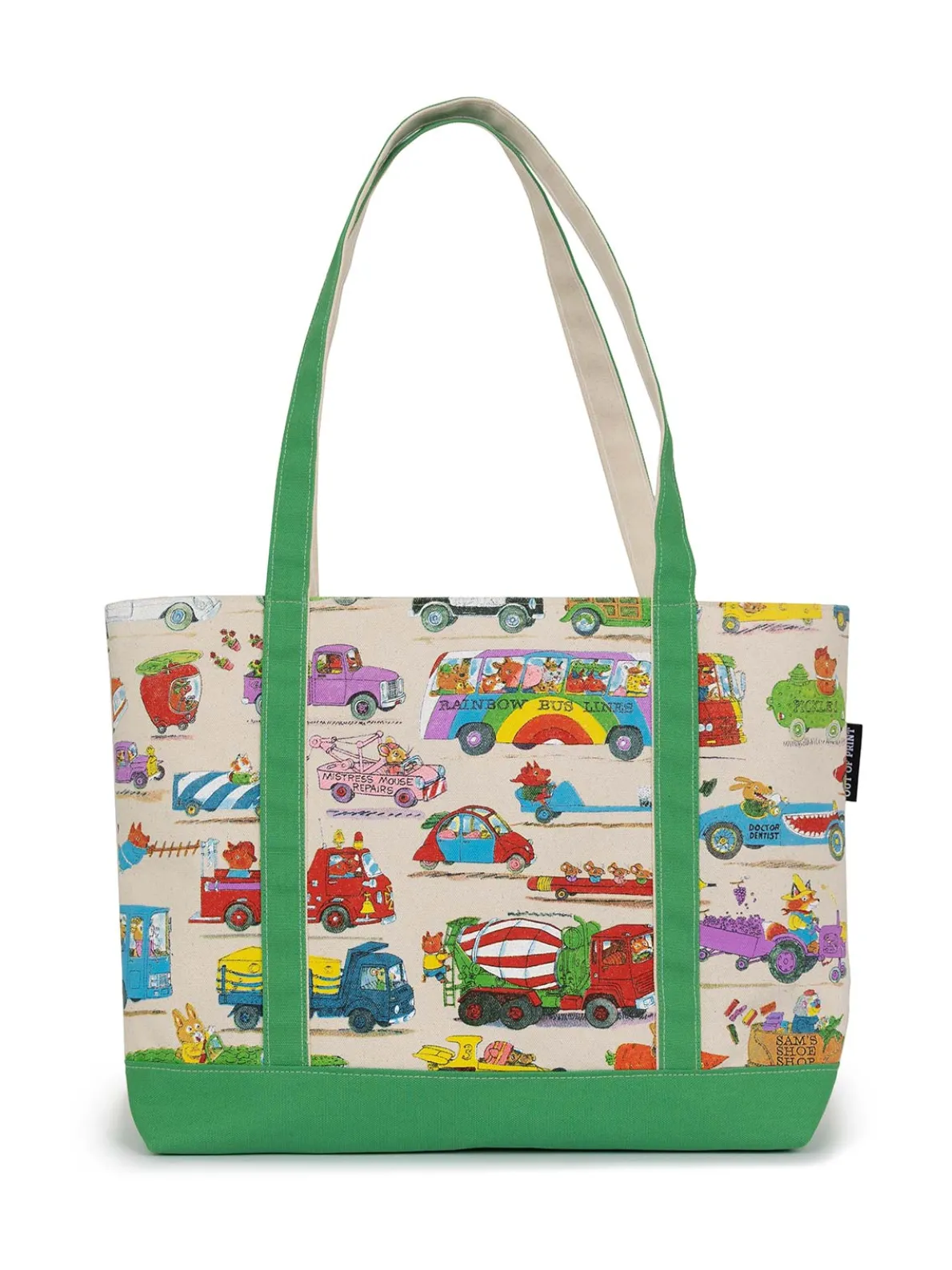 Richard Scarry: Cars and Trucks and Things That Go large zippered tote