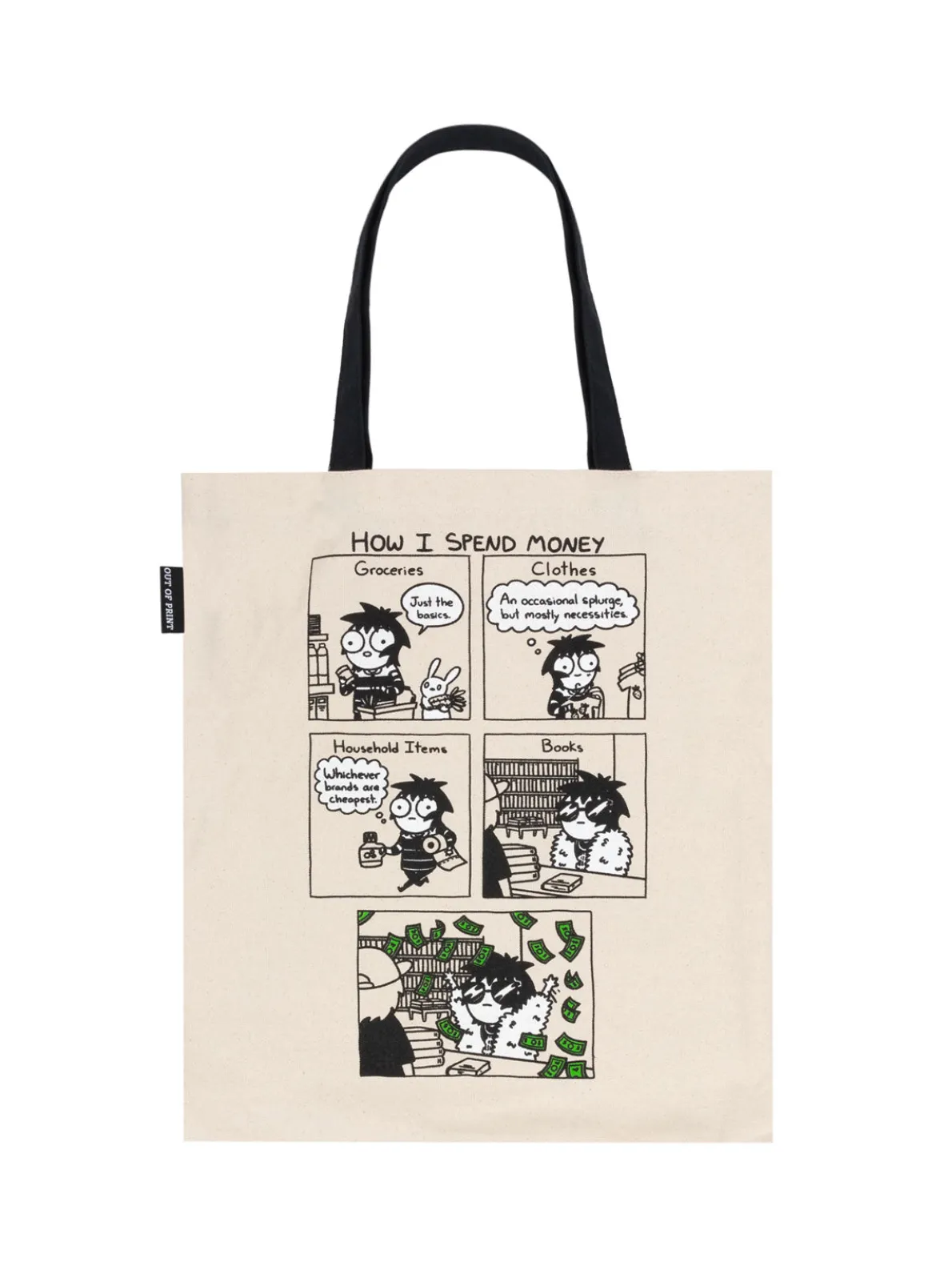 Sarah's Scribbles - How I Spend Money tote bag