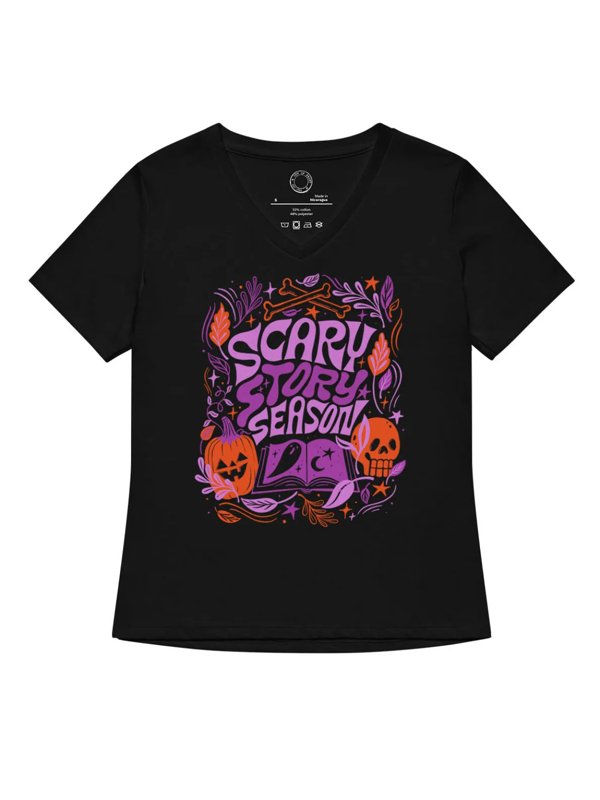 Scary Story Season Women's V-Neck T-Shirt (Print Shop)