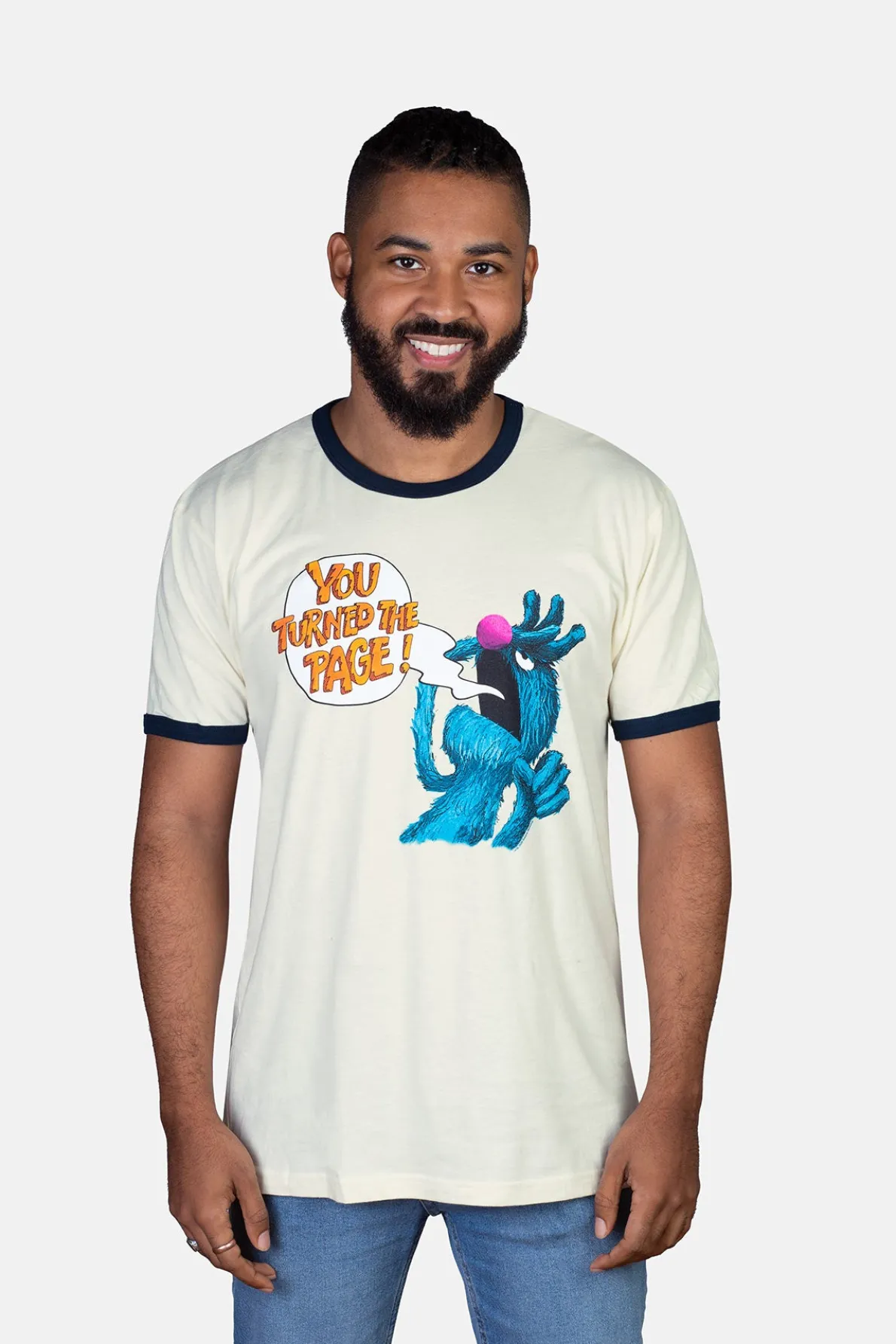 Sesame Street - The Monster at the End of This Book Unisex Ringer T-Shirt
