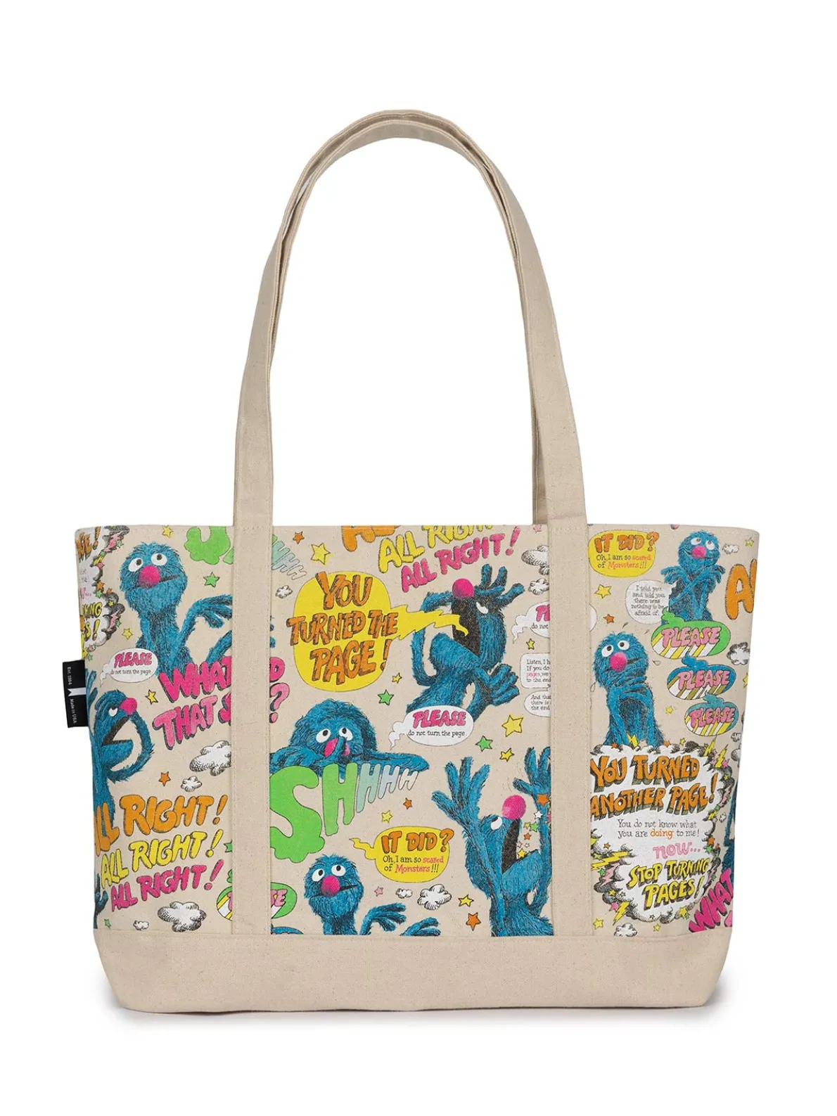 Sesame Street - The Monster at the End of This Book large zippered tote