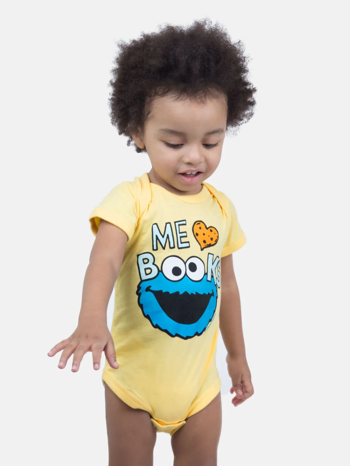 Sesame Street Cookie Monster - Me Love Books baby bodysuit