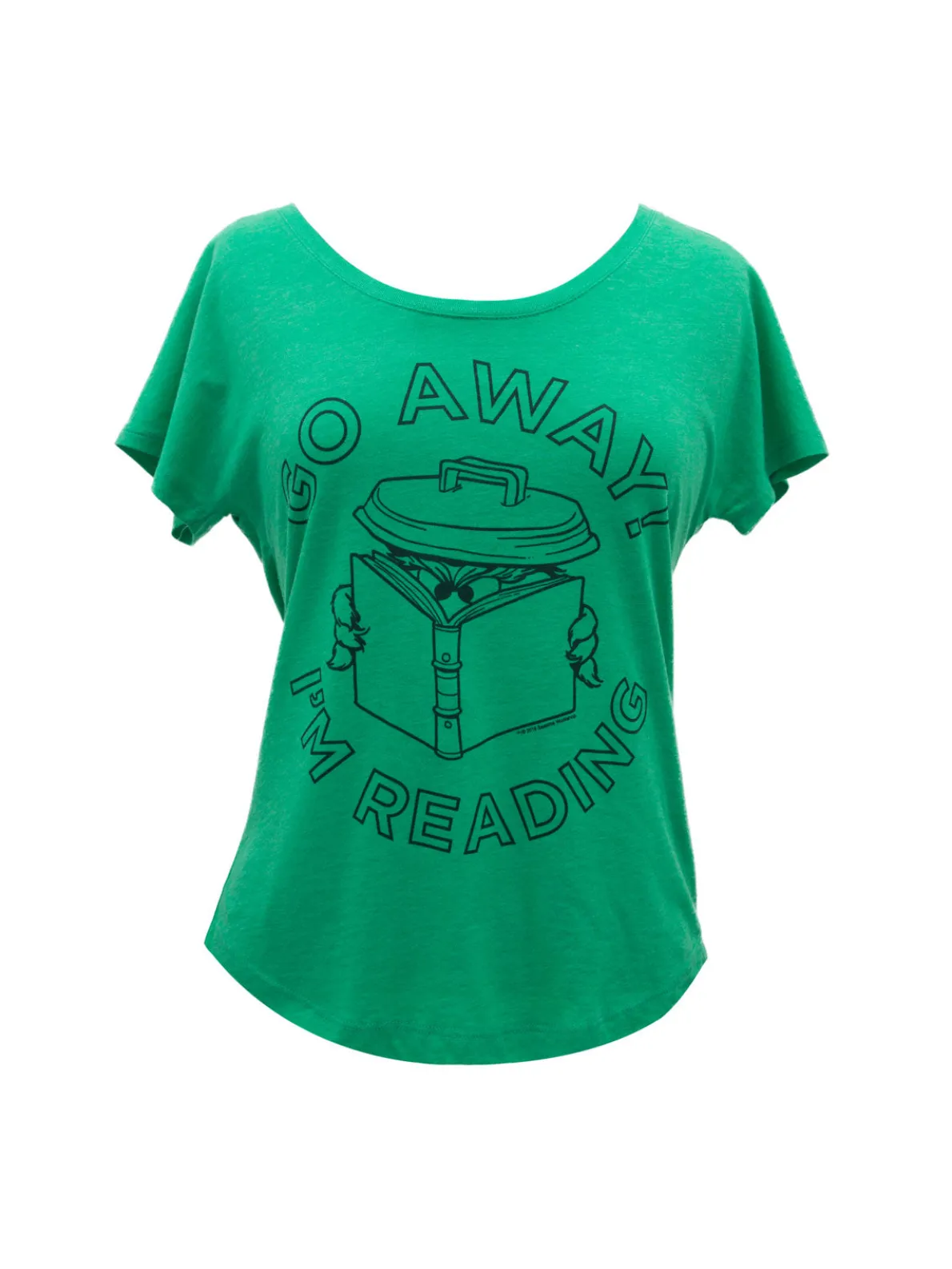 Sesame Street Oscar the Grouch - Go Away I'm Reading Women’s Relaxed Fit T-Shirt