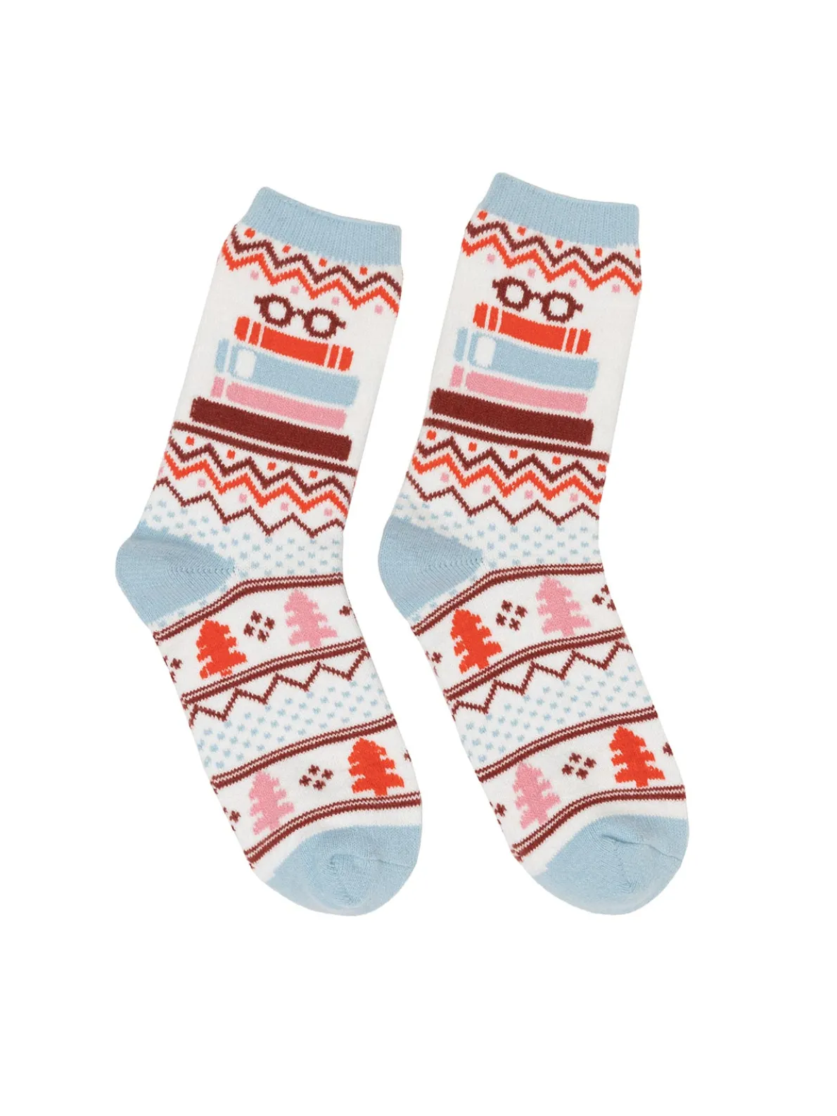 TBR - To Be Read Book Stack cozy socks