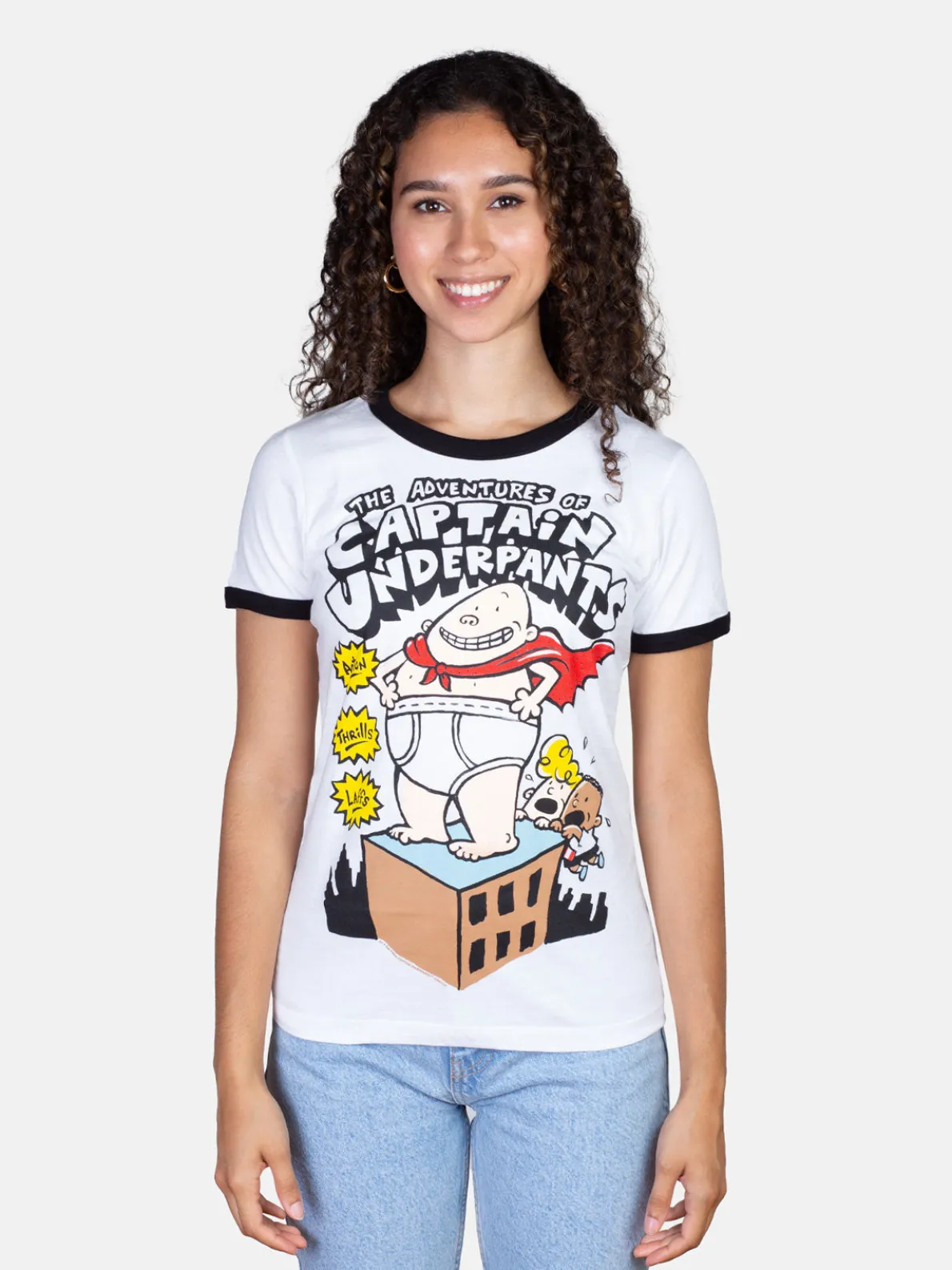 The Adventures of Captain Underpants Women's Ringer T-Shirt