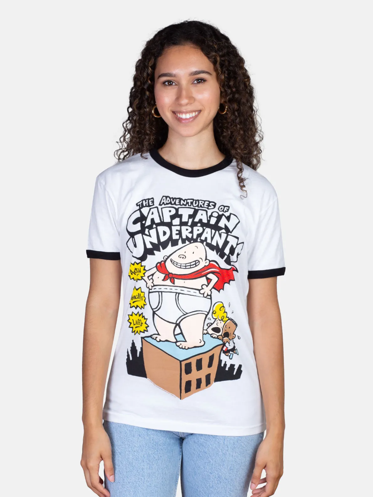 The Adventures of Captain Underpants Unisex Ringer T-Shirt