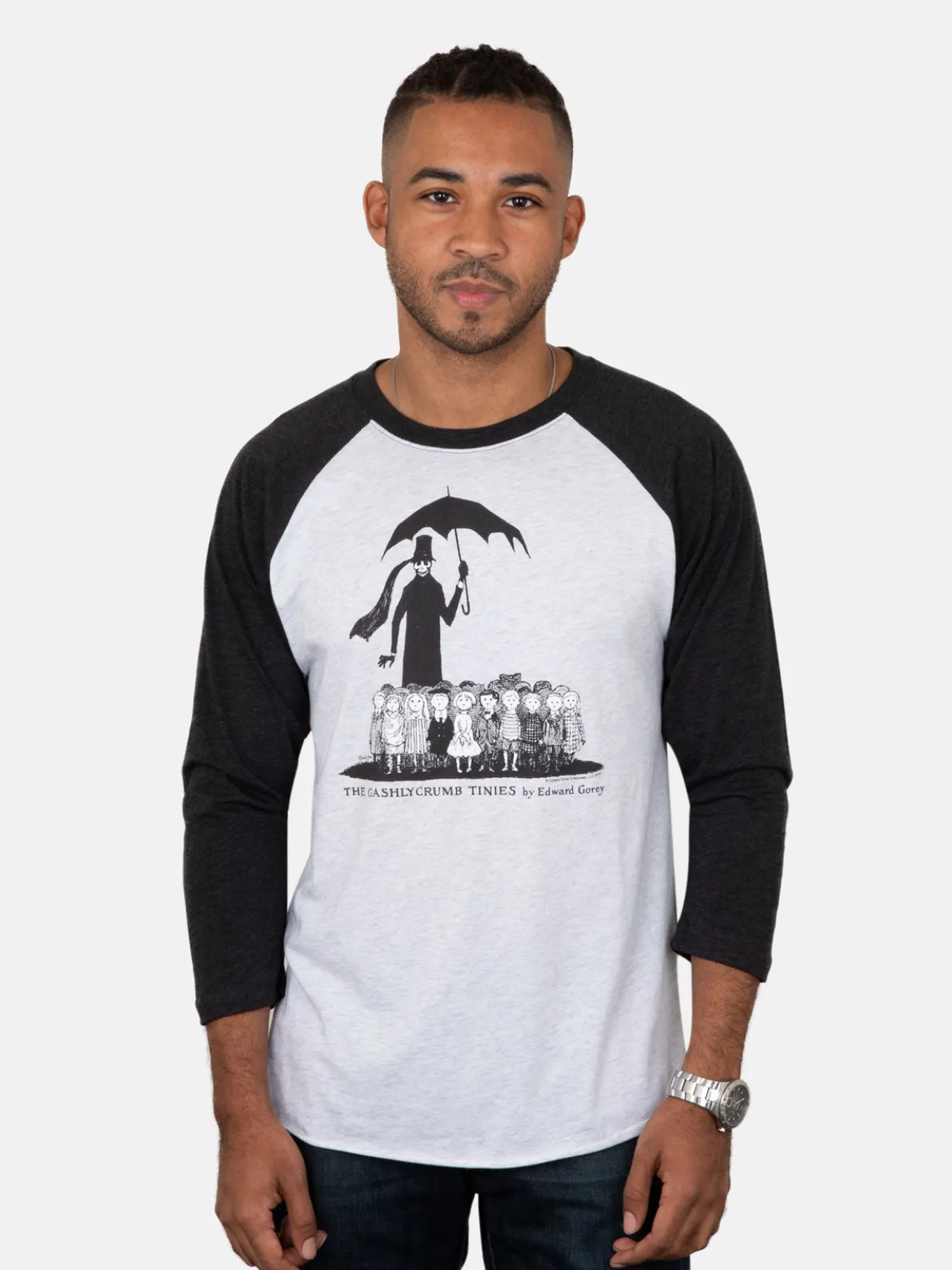 The Gashlycrumb Tinies Unisex 3/4-Sleeve Raglan