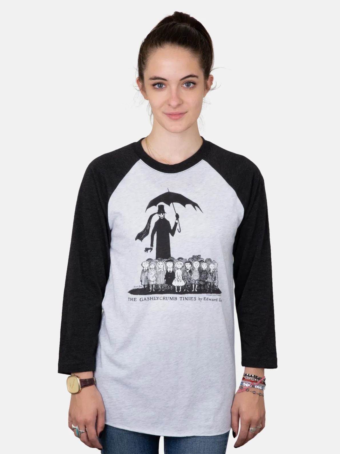 The Gashlycrumb Tinies Unisex 3/4-Sleeve Raglan