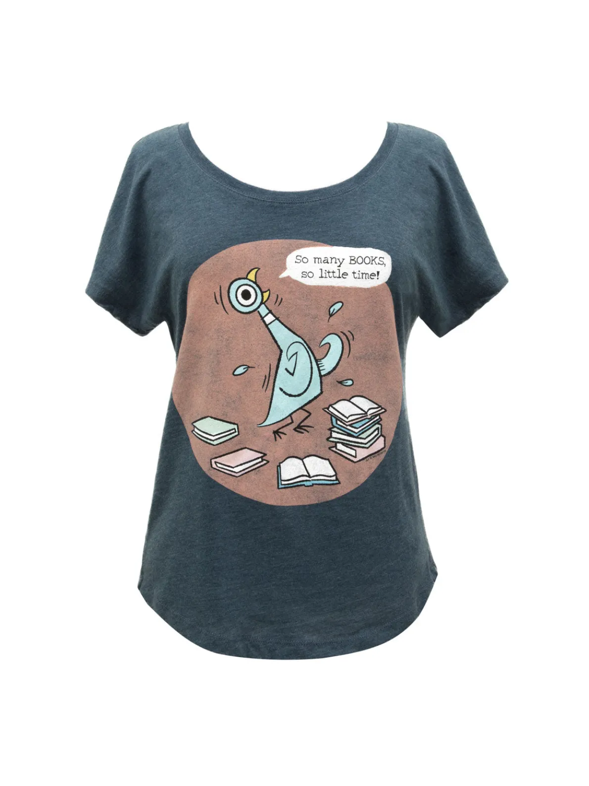 The Pigeon: So Many Books Women’s Relaxed Fit T-Shirt